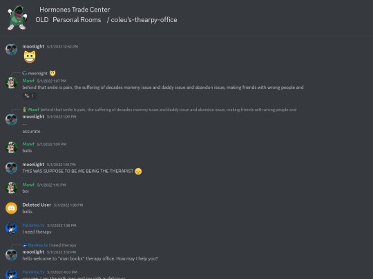 discord archives/🧦Hormones Trade Center👛 - OLD🧣Personal Rooms🧣 - coleu’s-thearpy-office [970367057701007370] screenshot